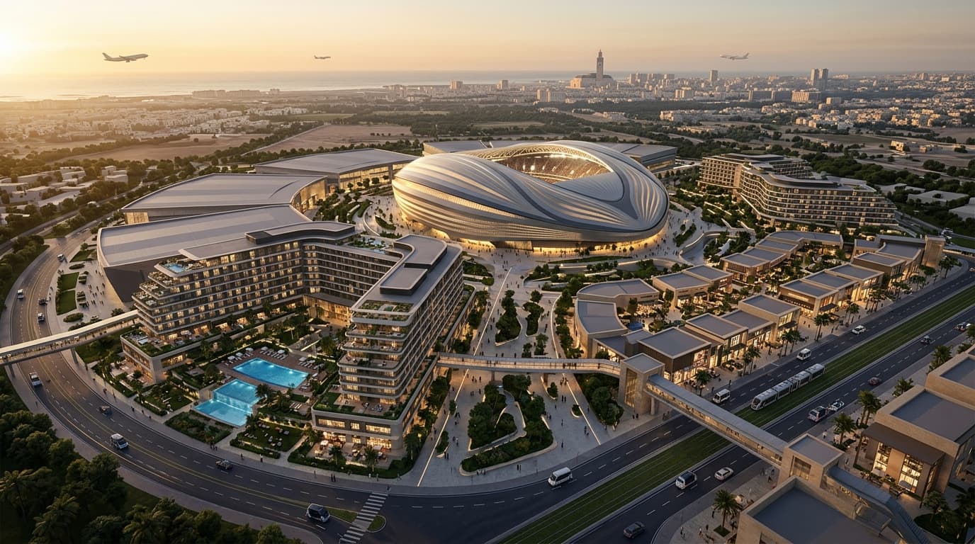 Casablanca Stadium-Adjacent Hospitality & Retail Cluster